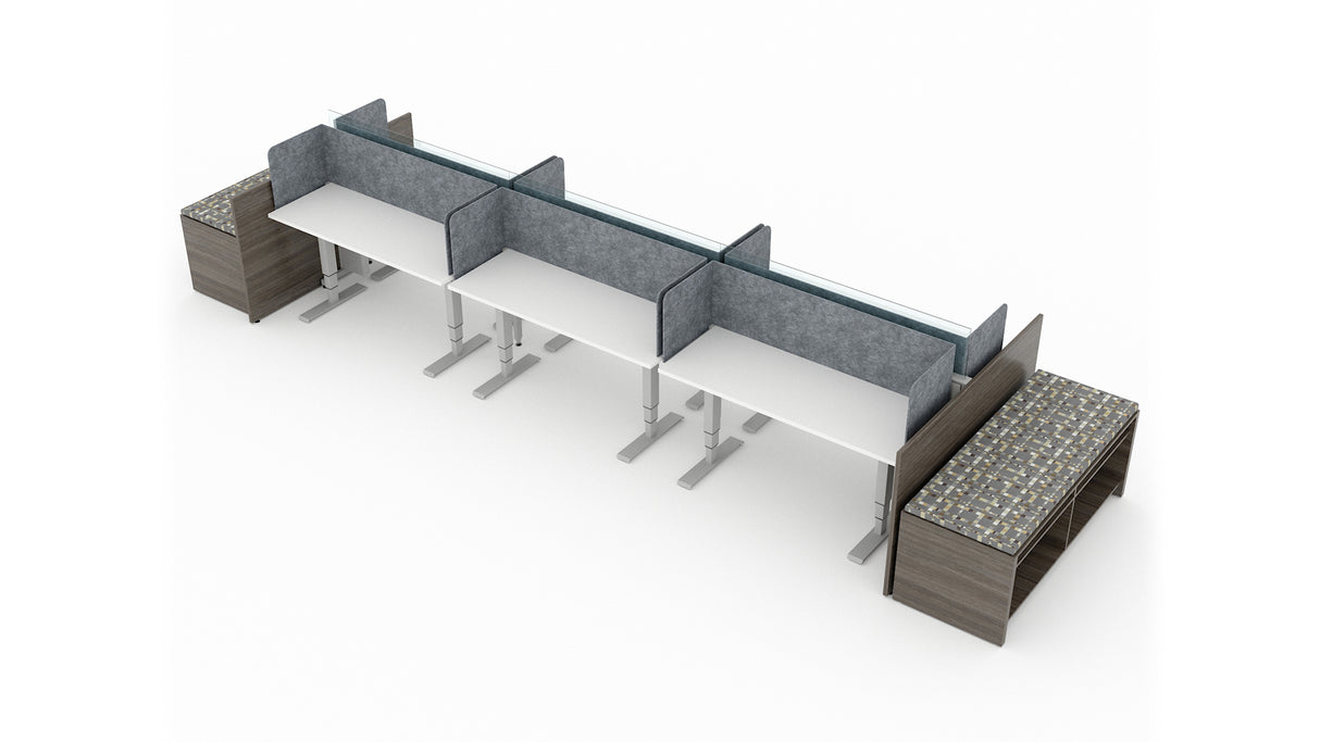Evolve 6 Person 24" H 60" W Power Beam Typical | EPB531W