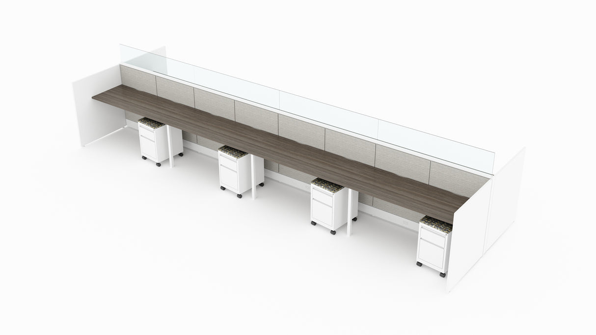 Evolve 8 Person 42" H 5'x5' Workstation Typical | EV503