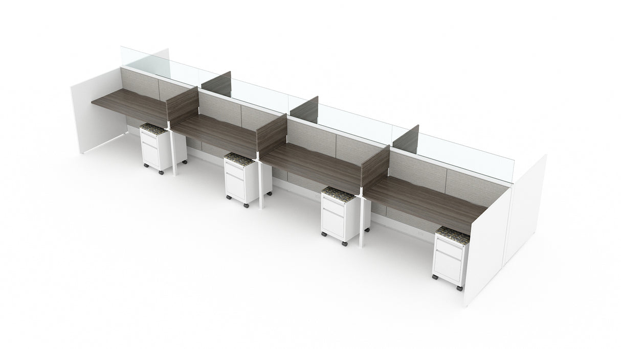 Evolve 8 Person 42" H 5'x5' Workstation Typical | EV503W