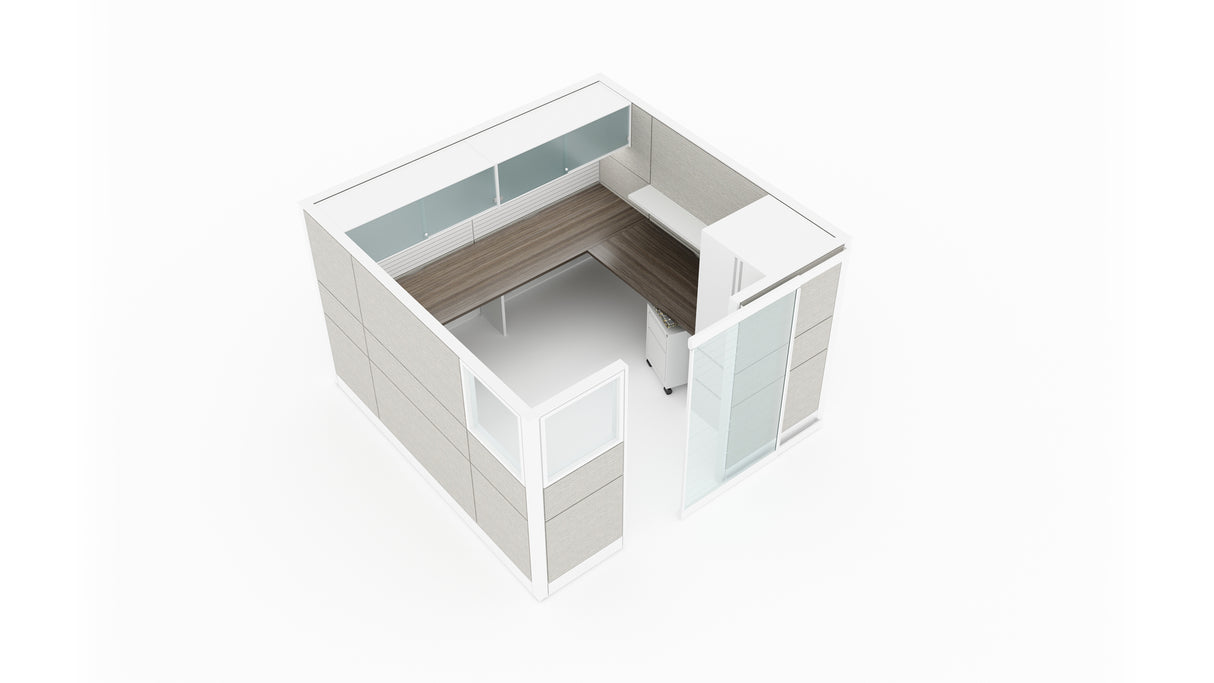 Evolve 1 Person 66" H 8'x8' Workstation Typical | EV519