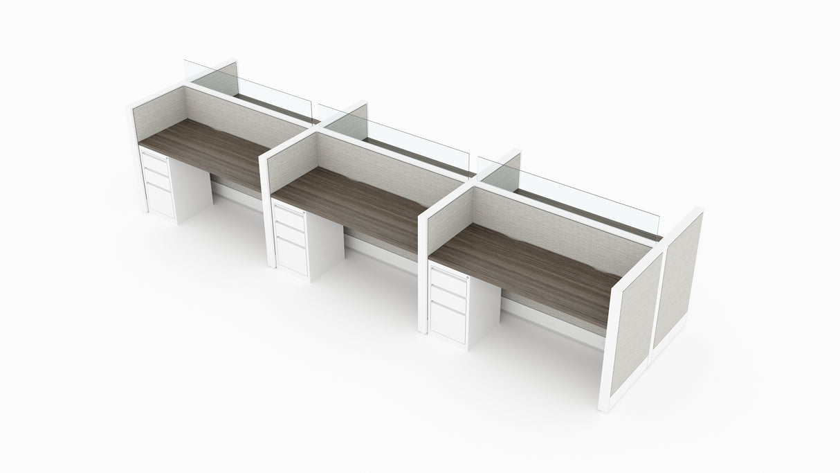 Evolve 6 Person 42" H 2'x5' Workstation Typical | EV522