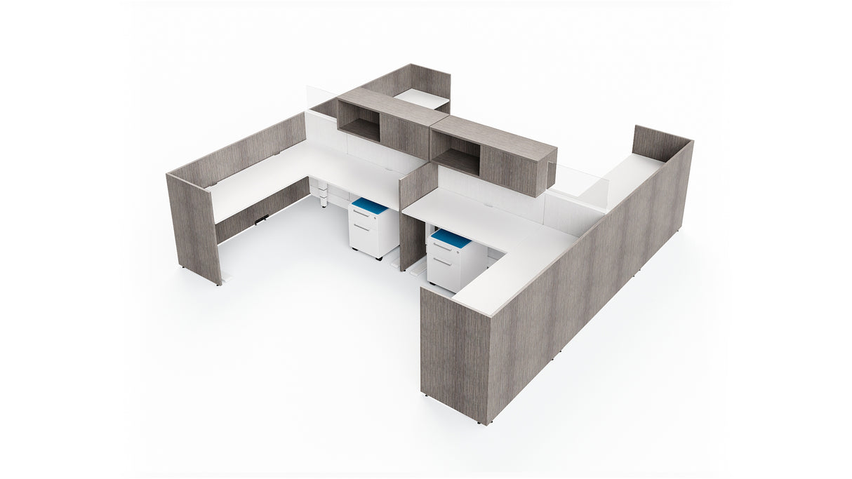 Evolve 4 Person Workstation Typical | EV536GLH