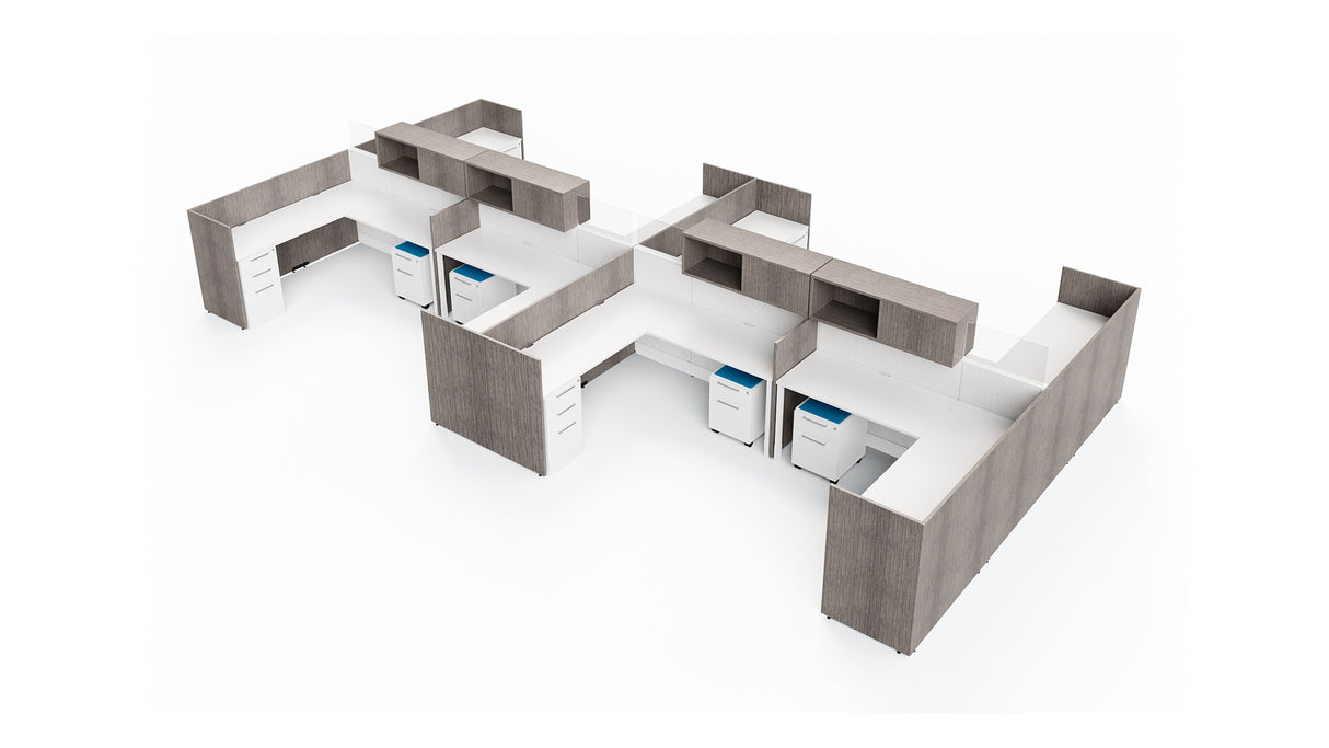 Evolve 8 Person Workstation Typical | EV537GLF