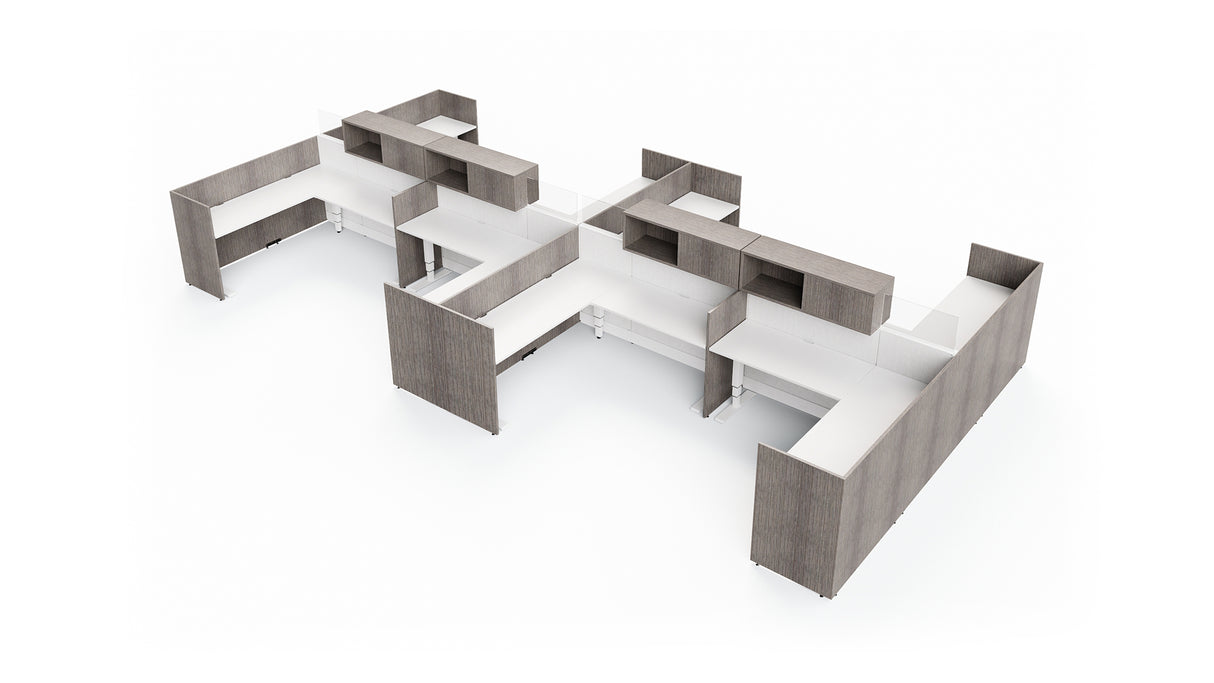 Evolve 8 Person Workstation Typical | EV537GLH