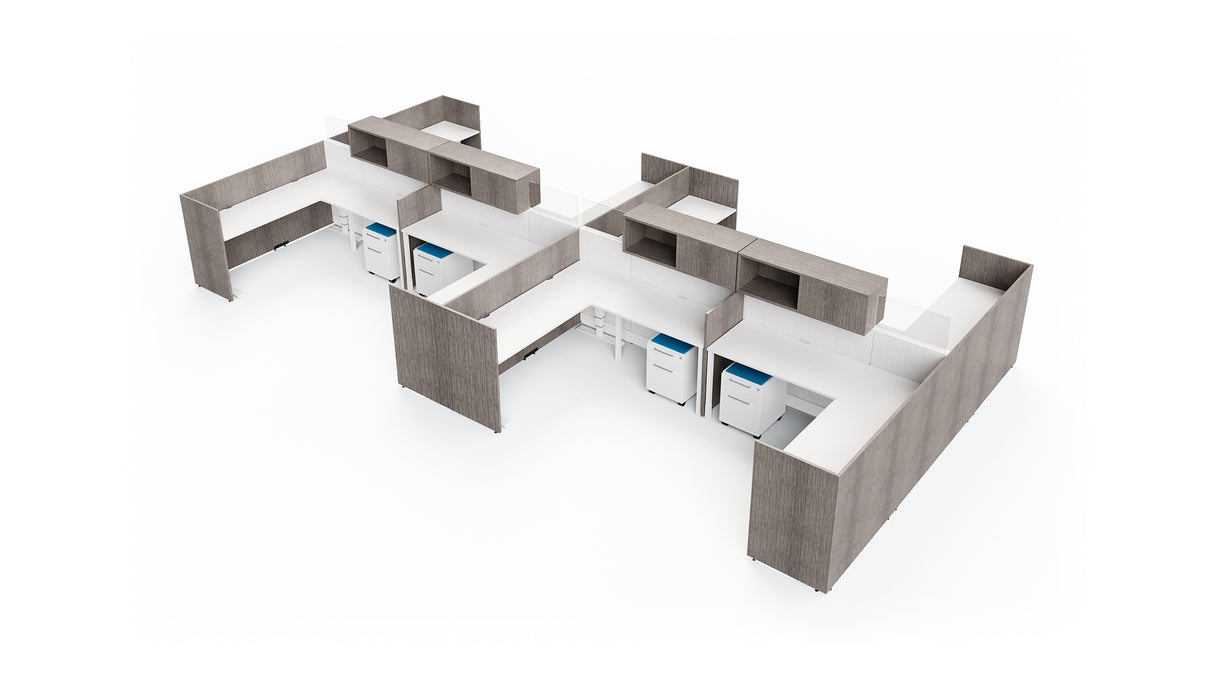 Evolve 8 Person Workstation Typical | EV537GLP