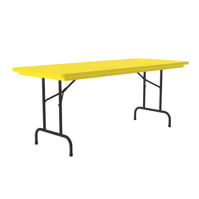 Colorful Blow Mold Fixed Height Folding Table - 60" x 30" | R3060