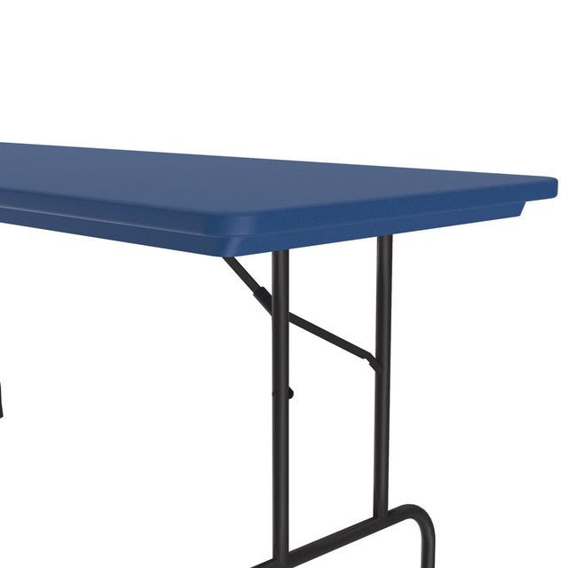Colorful Blow Mold Fixed Height Folding Table - 60" x 30" | R3060