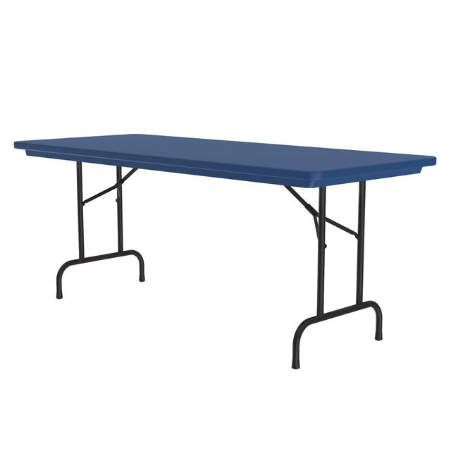 Colorful Blow Mold Fixed Height Folding Table - 60" x 30" | R3060