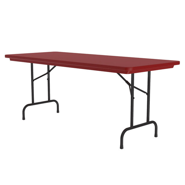 Colorful Blow Mold Fixed Height Folding Table - 60" x 30" | R3060
