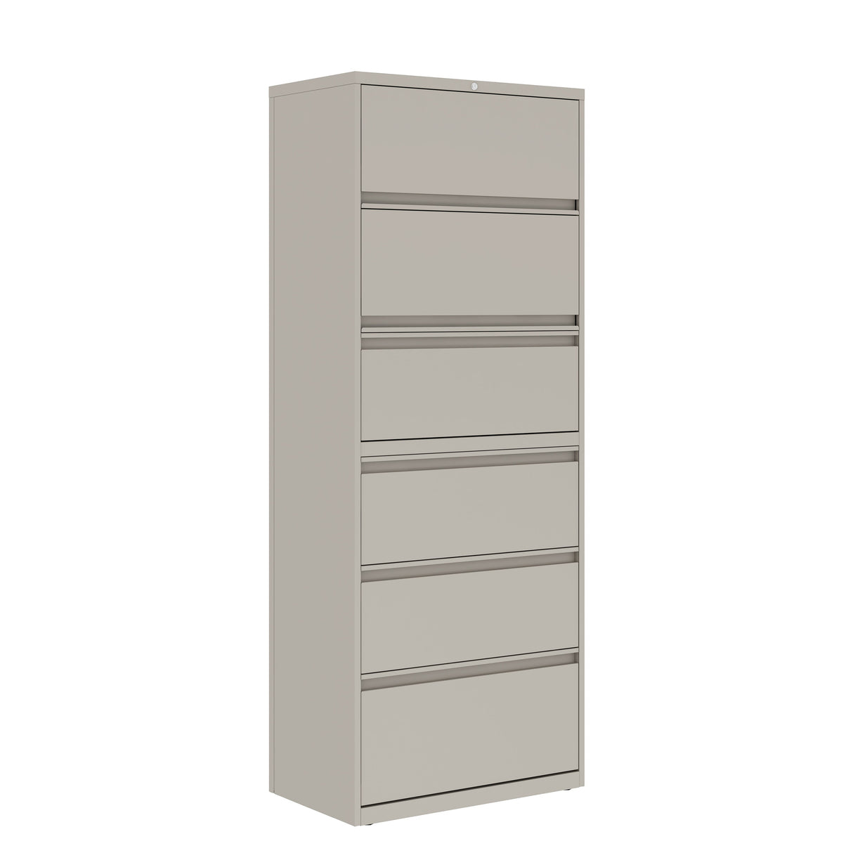 Prime™ 77.6"H Six Drawer Lateral File Cabinet, Posting Shelf, 30"W x 18"D - Two Receding, Four Fixed Front | GULF61G1830P