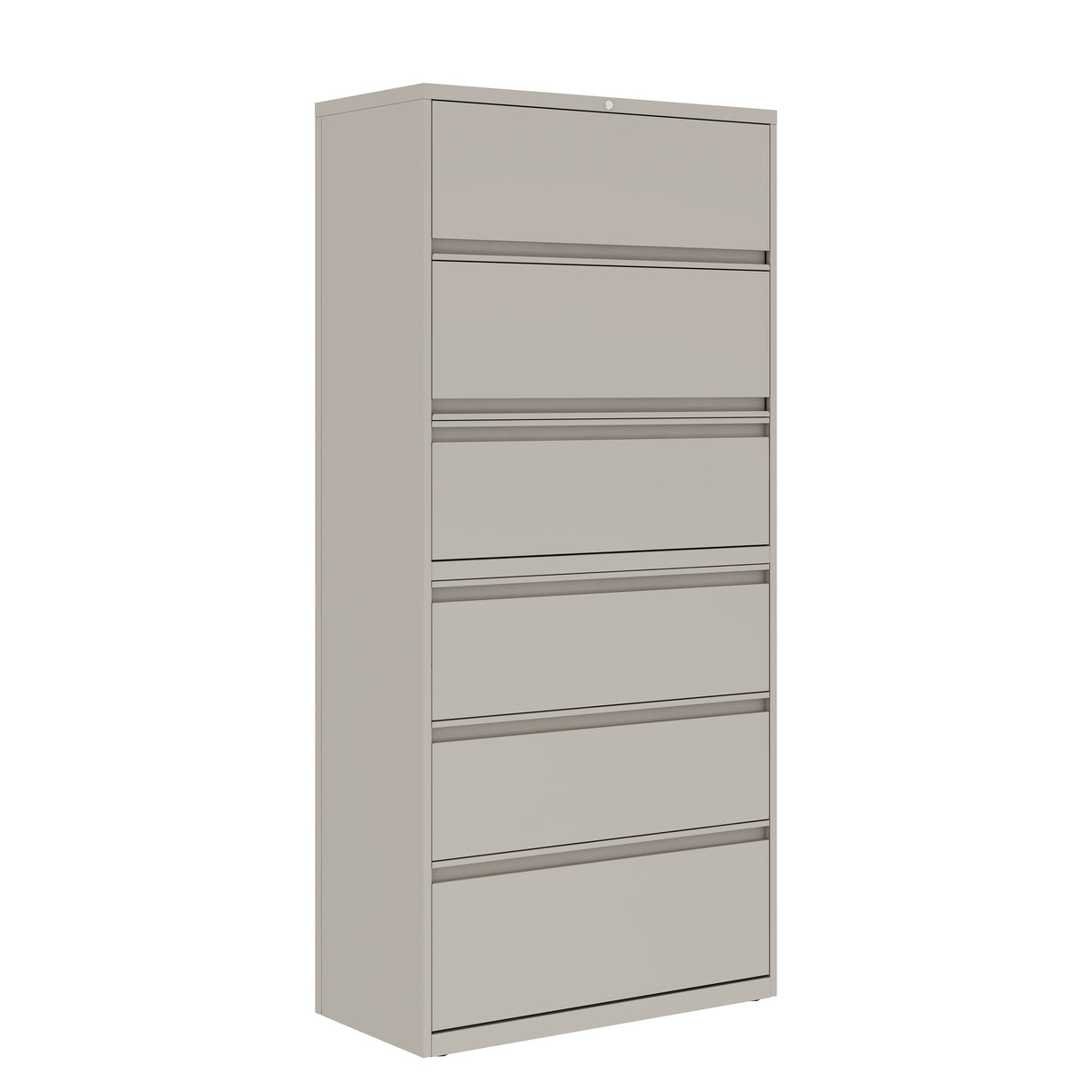 Prime™ 77.6"H Six Drawer Lateral File Cabinet, Posting Shelf, 36"W x 18"D - Two Receding, Four Fixed Front | GULF61G1836P