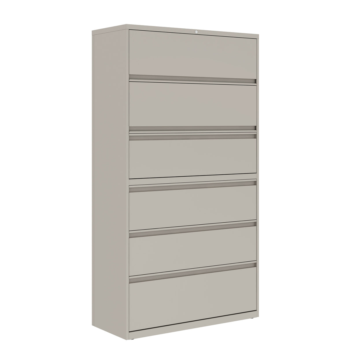 Prime™ 77.6"H Six Drawer Lateral File Cabinet, Posting Shelf, 42"W x 18"D - Two Receding, Four Fixed Front | GULF61G1842P