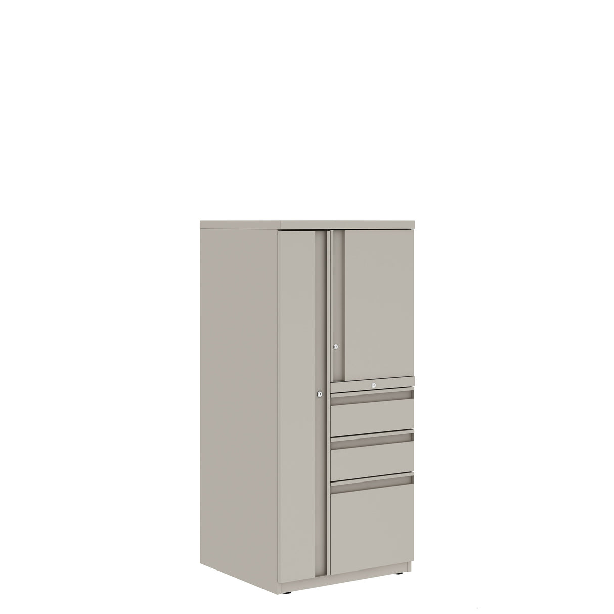 Prime™ 53.6"H Personal Tower, Wardrobe - Left, Box/Box/File - Right | GUSLF4H24BCPL