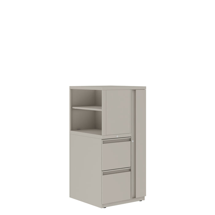 Prime™ 49.6"H Personal Tower, Open Side Shelves, File/File - Left, Wardrobe - Right | GUSLS4G2424FOPR