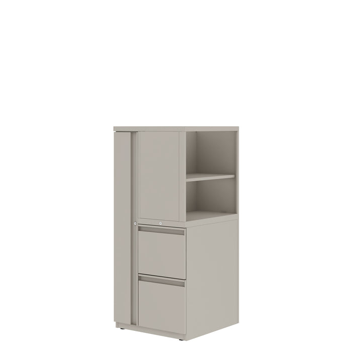 Prime™ 53.6"H Personal Tower, Open Side Shelves, Wardrobe - Left, File/File - Right | GUSLS4H2424FOPL