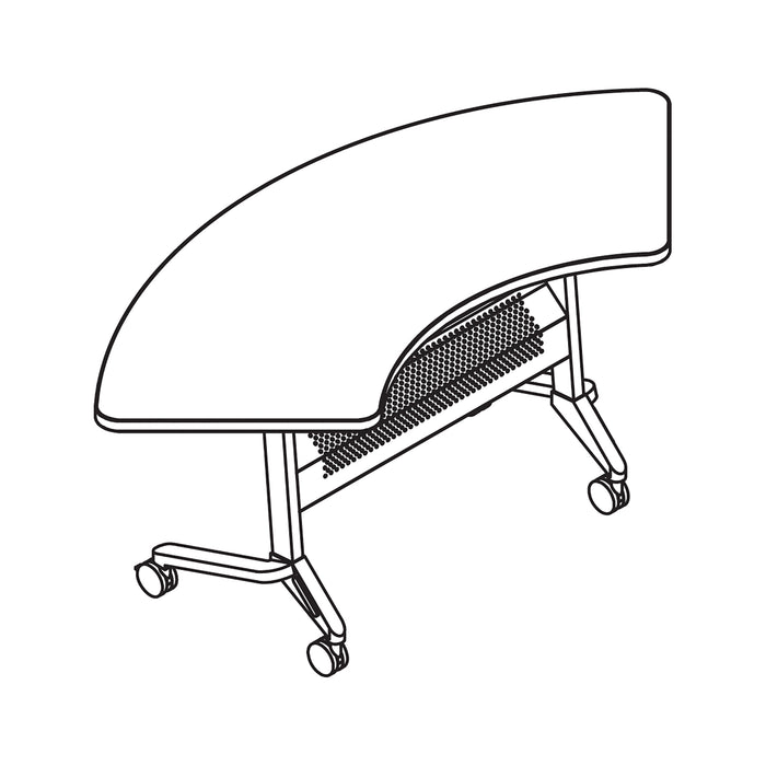 Flip-N-Go Crescent Table, 24" D | LC24