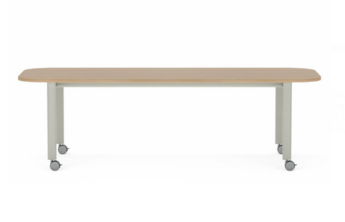 Collaborative Spaces™ 29"H Large Collaboration Table with Large Radius & Casters - 96"W x 48"D | SCTLWLC4896