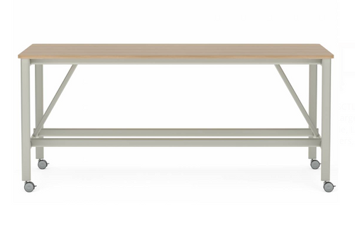 Collaborative Spaces™ 42"H Large Collaboration Table with Small Radius & Casters - 96"W x 48"D | SCTLBSC4896