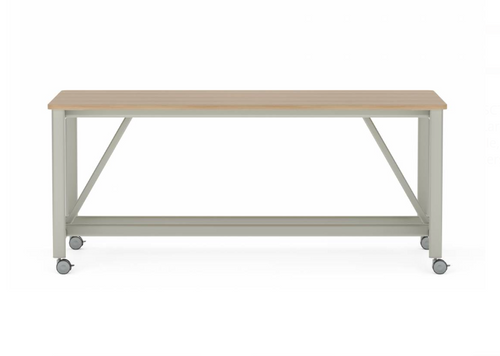 Collaborative Spaces™ 36"H Large Collaboration Table with Small Radius & Casters - 84"W x 36"D | SCTLCSC3684
