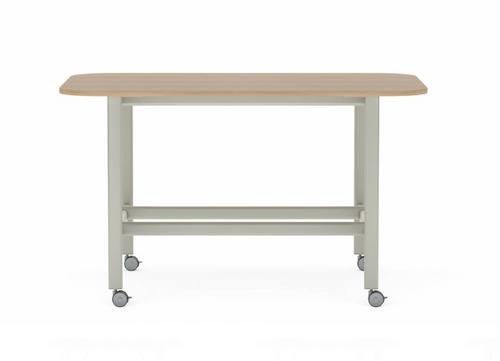 Collaborative Spaces™ 42"H Large Collaboration Table with Large Radius & Casters - 72"W x 48"D | SCTLBLC4872