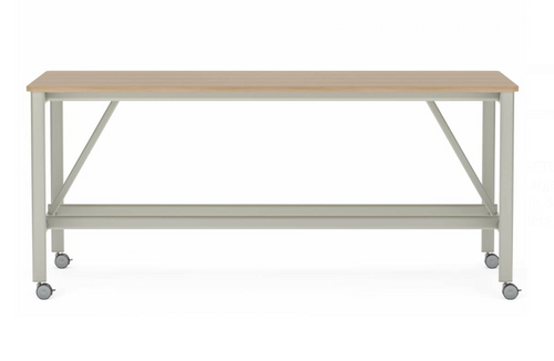 Collaborative Spaces™ 42"H Large Collaboration Table with Small Radius & Casters - 96"W x 42"D | SCTLBSC4296