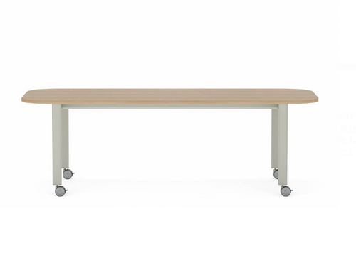 Collaborative Spaces™ 29"H Large Collaboration Table with Large Radius & Casters - 90"W x 36"D | SCTLWLC3690