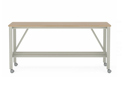 Collaborative Spaces™ 42"H Large Collaboration Table with Small Radius & Casters - 90"W x 42"D | SCTLBSC4290