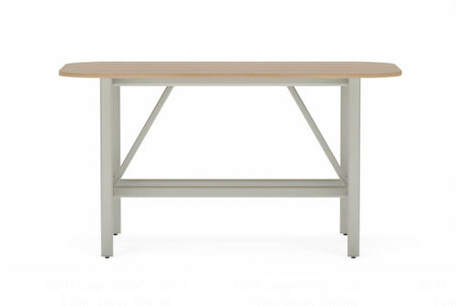 Collaborative Spaces™ 42"H Large Collaboration Table with Large Radius & Levelers - 78"W x 36"D | SCTLBLL3678