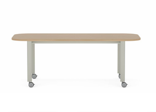 Collaborative Spaces™ 29"H Large Collaboration Table with Large Radius & Casters - 78"W x 48"D | SCTLWLC4878