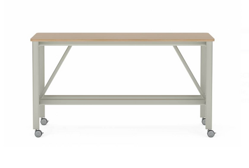 Collaborative Spaces™ 42"H Large Collaboration Table with Small Radius & Casters - 84"W x 42"D | SCTLBSC4284