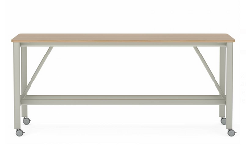 Collaborative Spaces™ 42"H Large Collaboration Table with Small Radius & Casters - 96"W x 36"D | SCTLBSC3696