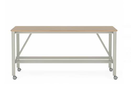 Collaborative Spaces™ 42"H Large Collaboration Table with Small Radius & Casters - 90"W x 48"D | SCTLBSC4890