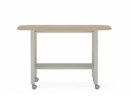 Collaborative Spaces™ 42"H Large Collaboration Table with Large Radius & Casters - 66"W x 36"D | SCTLBLC3666