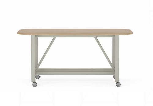Collaborative Spaces™ 36"H Large Collaboration Table with Large Radius & Casters - 78"W x 36"D | SCTLCLC3678