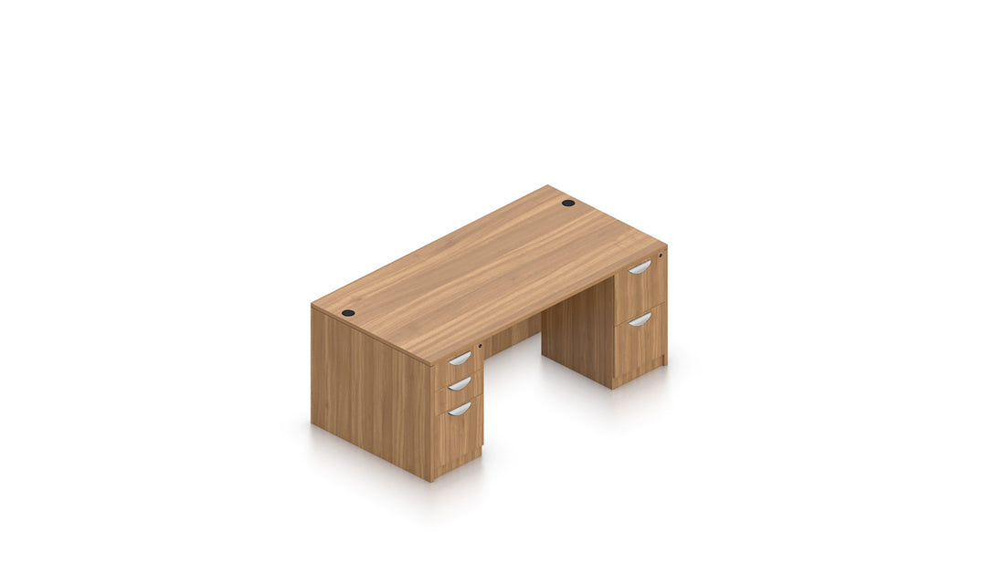 71" Desk with Box/File and File/File Pedestals | Layout SL-30