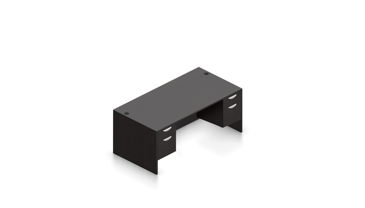 71" Desk with Two Hanging Box/File Pedestals | Layout SL-31