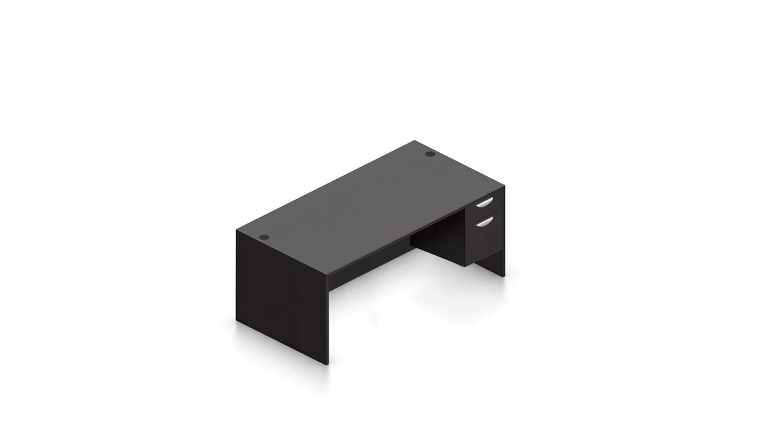 71" Desk with Hanging Box/File Pedestal | Layout SL-33