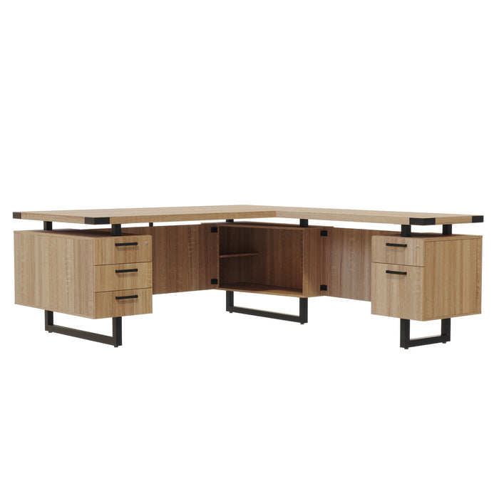 Mirella™ L-Shaped Configuration Desk, BBB/BF | MRLSBF7236