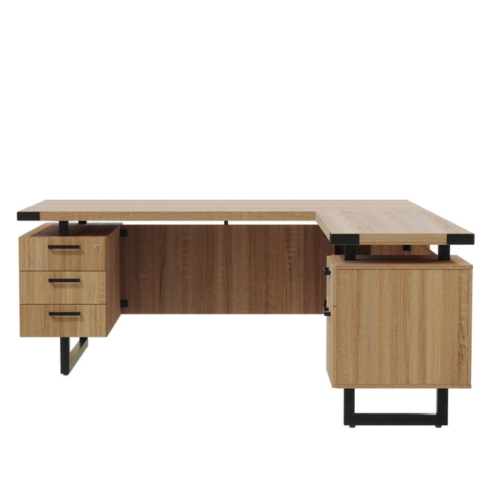 Mirella™ L-Shaped Configuration Desk, BBB/BF | MRLSBF7236