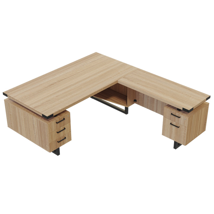 Mirella™ L-Shaped Configuration Desk, BBB/BF | MRLSBF7236