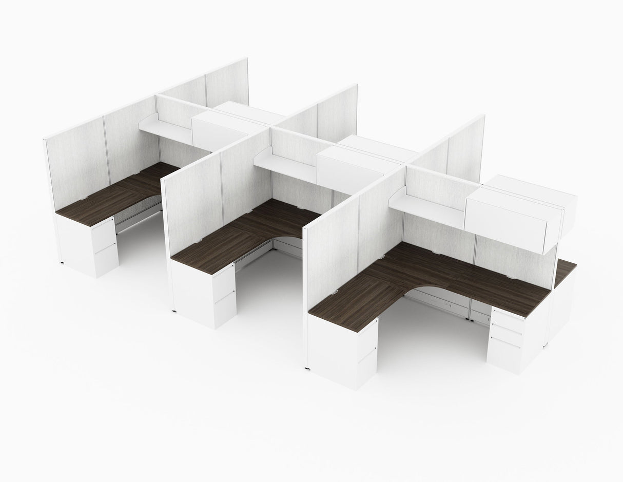 Compile 6 Person 66"H 6' x 6' Workstation Typical | CMQS512