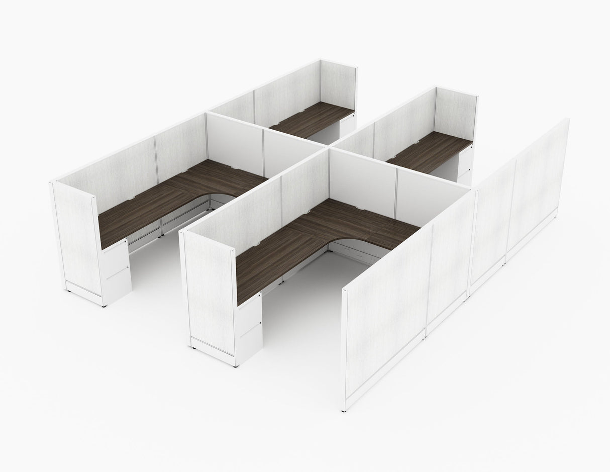 Compile 4 Person 54"H 6' x 6' Workstation Typical | CMQS543