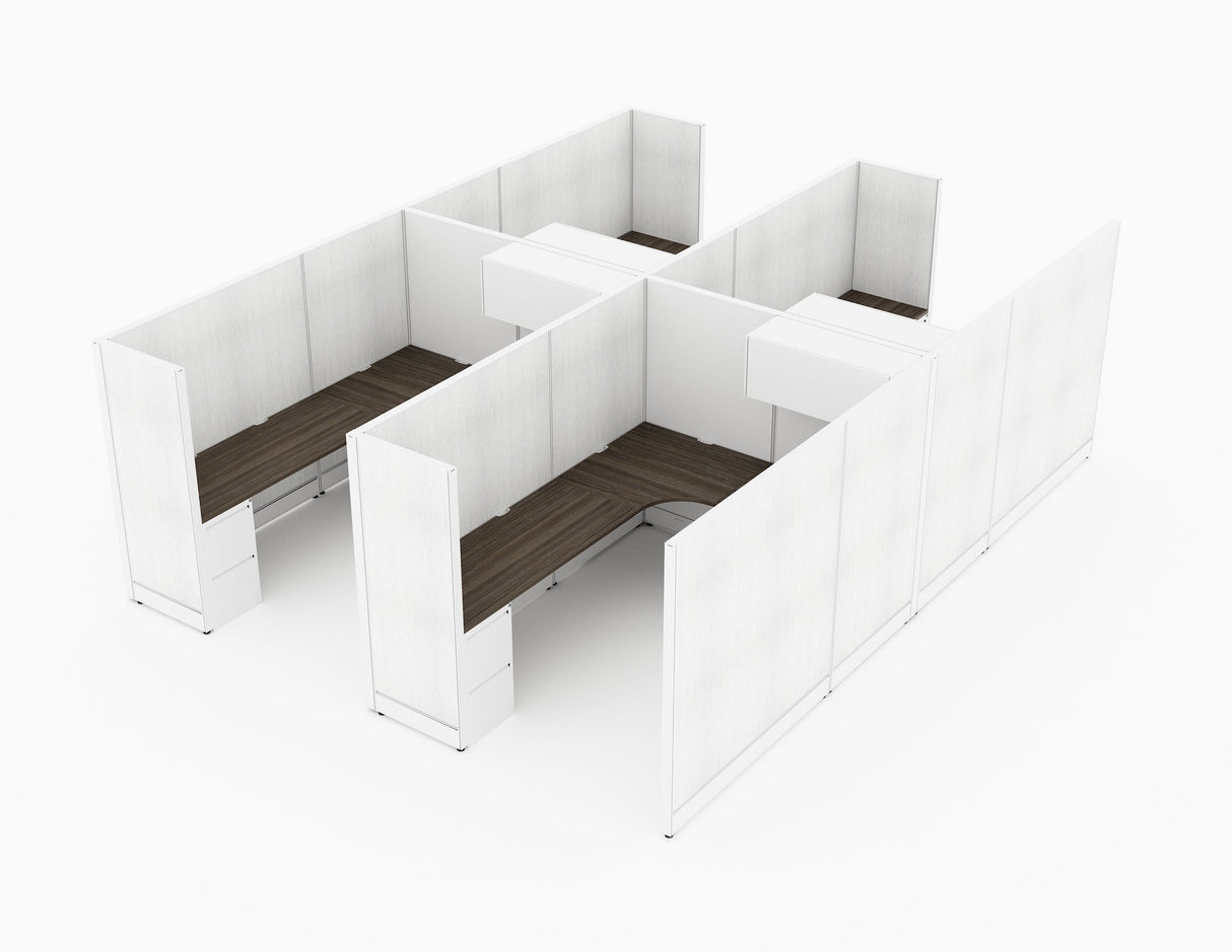Compile 4 Person 66"H 6' x 6' Workstation Typical | CMQS547