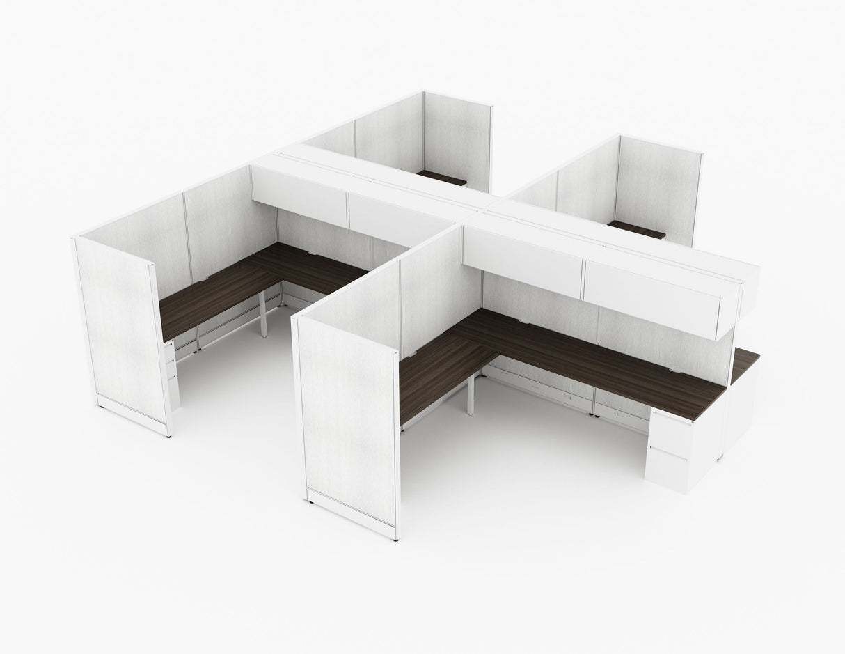 Compile 4 Person 66"H 8' x 8' Workstation Typical | CMQS549