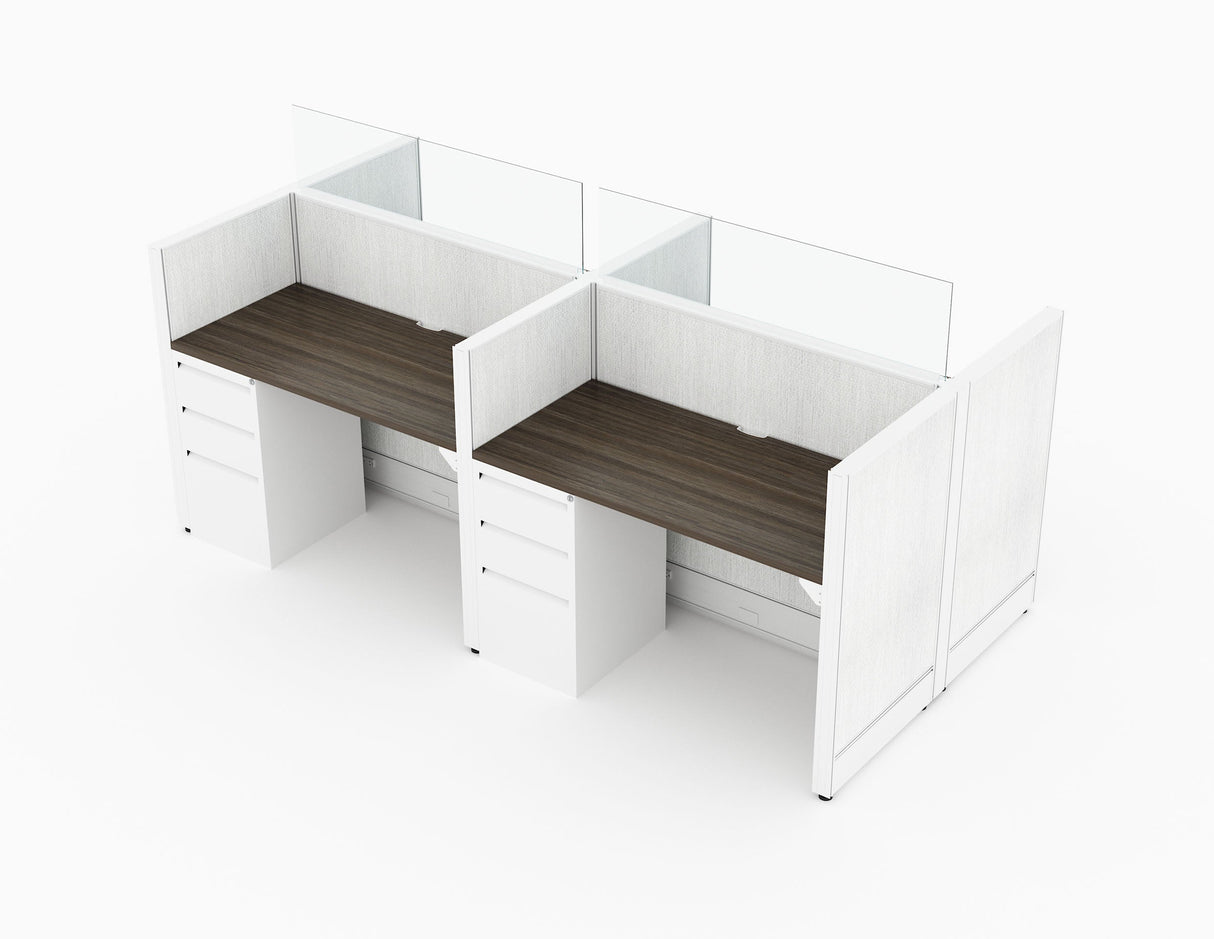 Compile 4 Person 54"H 2' x 4' Workstation Typical | CMQS567