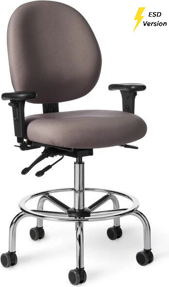 Office Master Electrostatic Discharge ESD Healthcare Lab Stool (Fabric) | EFCLS57D