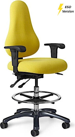 Office Master Electrostatic Discharge ESD Ergonomic Lab Stool (Fabric) | EFDB56
