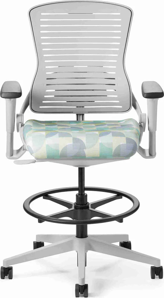 Office Master Ergonomic Self Weighing Task Stool With Footring | OM5-TS