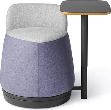 Office Master Plot Twist Pouf With Backrest and Tablet | PLT-BT