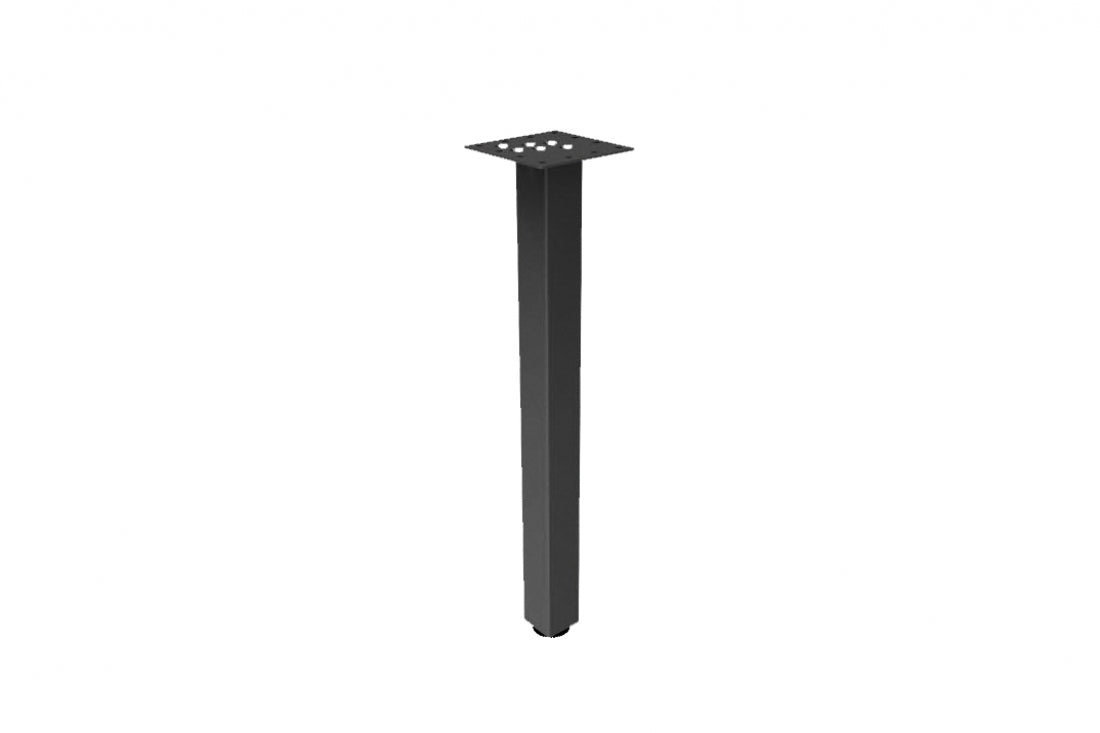 28"H Metal Square Table Leg | OTGSTL28